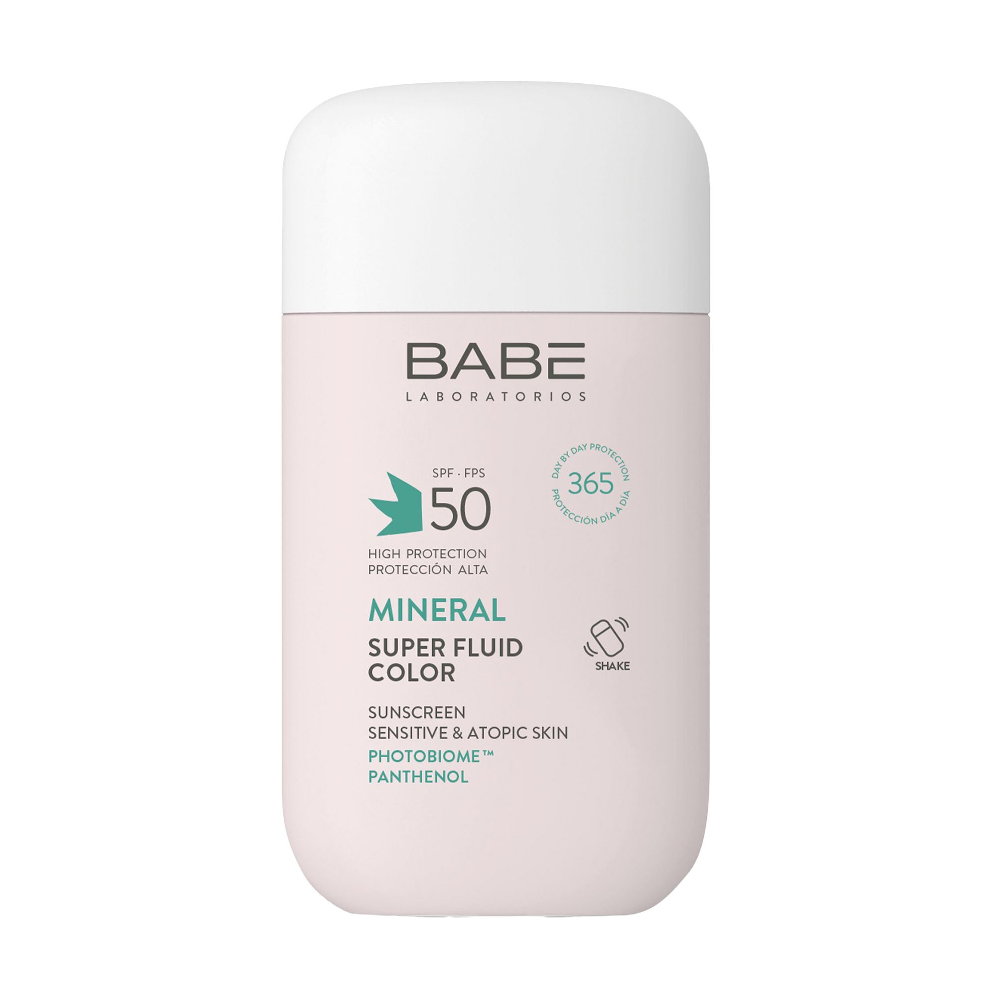 Сонцезахисний мінеральний флюїд BABE Laboratorios Mineral Super Fluid Color SPF з фізичними