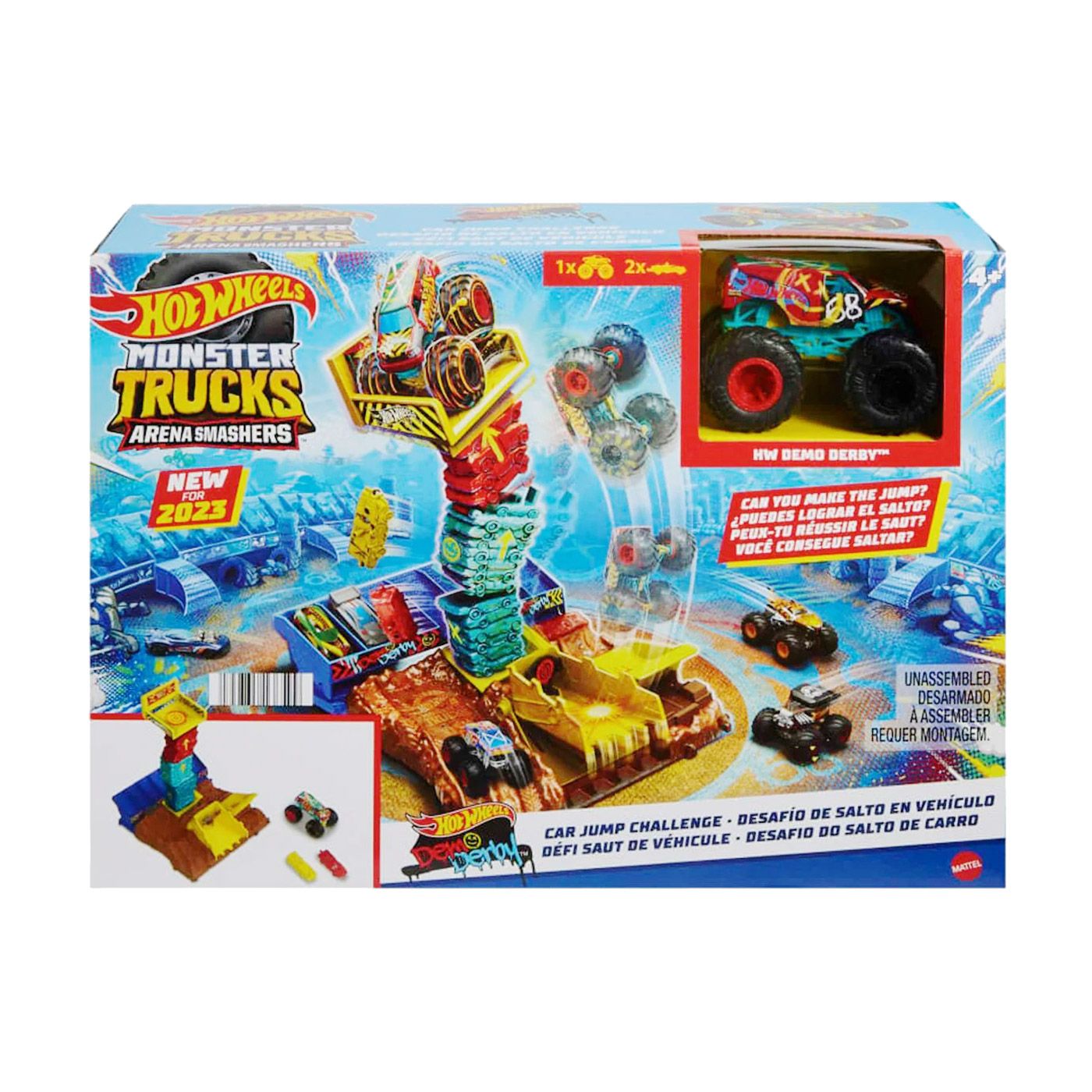 Игровой набор Hot Wheels Car Jump Challenge Тренировочная арена Драйвовые соревнования от 4