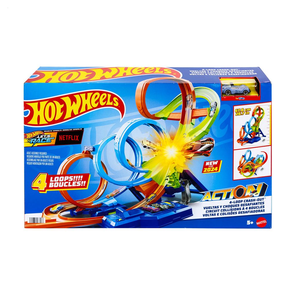 Автомобільний трек Hot Wheels City Шалені віражі та петлі від 5 років 32 8 55 5 11 3 см HXR70
