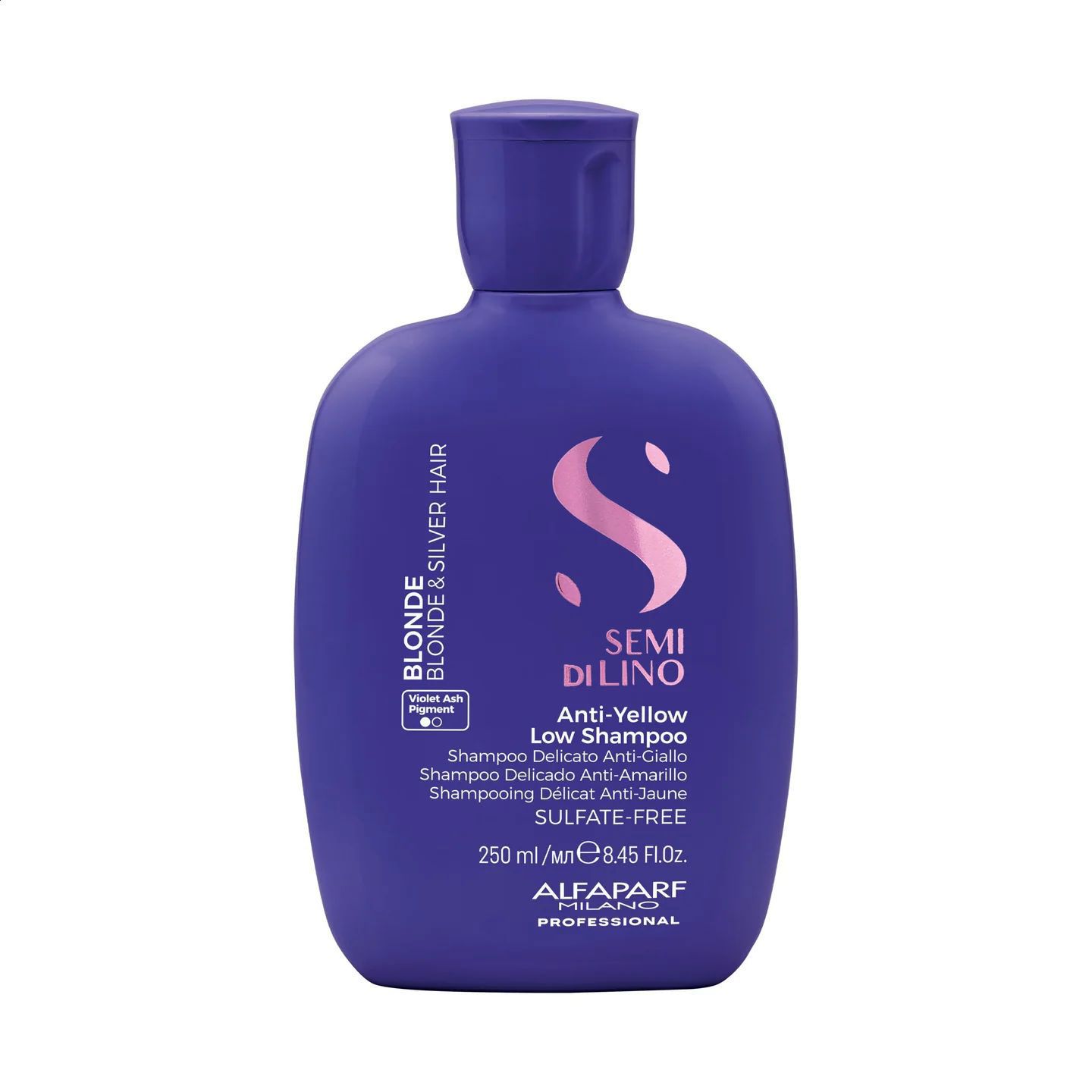 Шампунь Alfaparf Milano Semi Di Lino Blonde Anti Yellow Low Shampoo для светлых и обесцвеченных