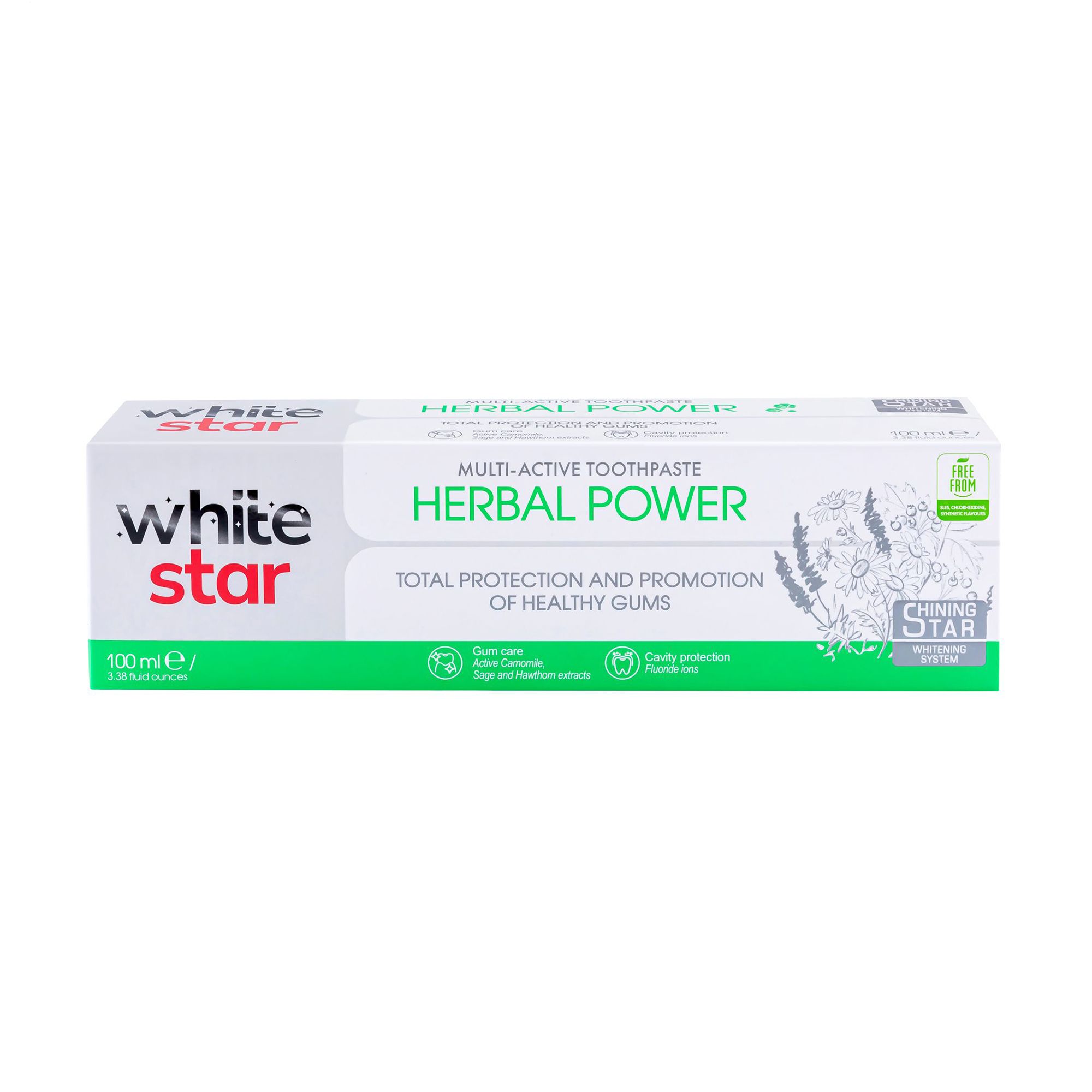 Зубна паста White Star Herbal Power Multi-Active Toothpaste, 100 мл ...