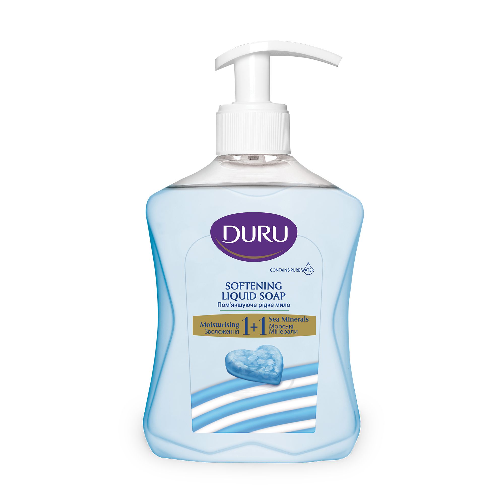 Мыло DURU 1+1 жидкое Крем и Морские минералы 300 мл - купить в интернет ...