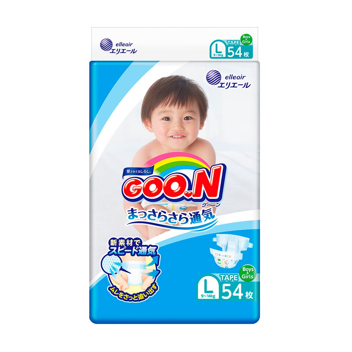 Подгузники Goo.N р.L (9-14 кг), 54 шт - купить на EVA.UA