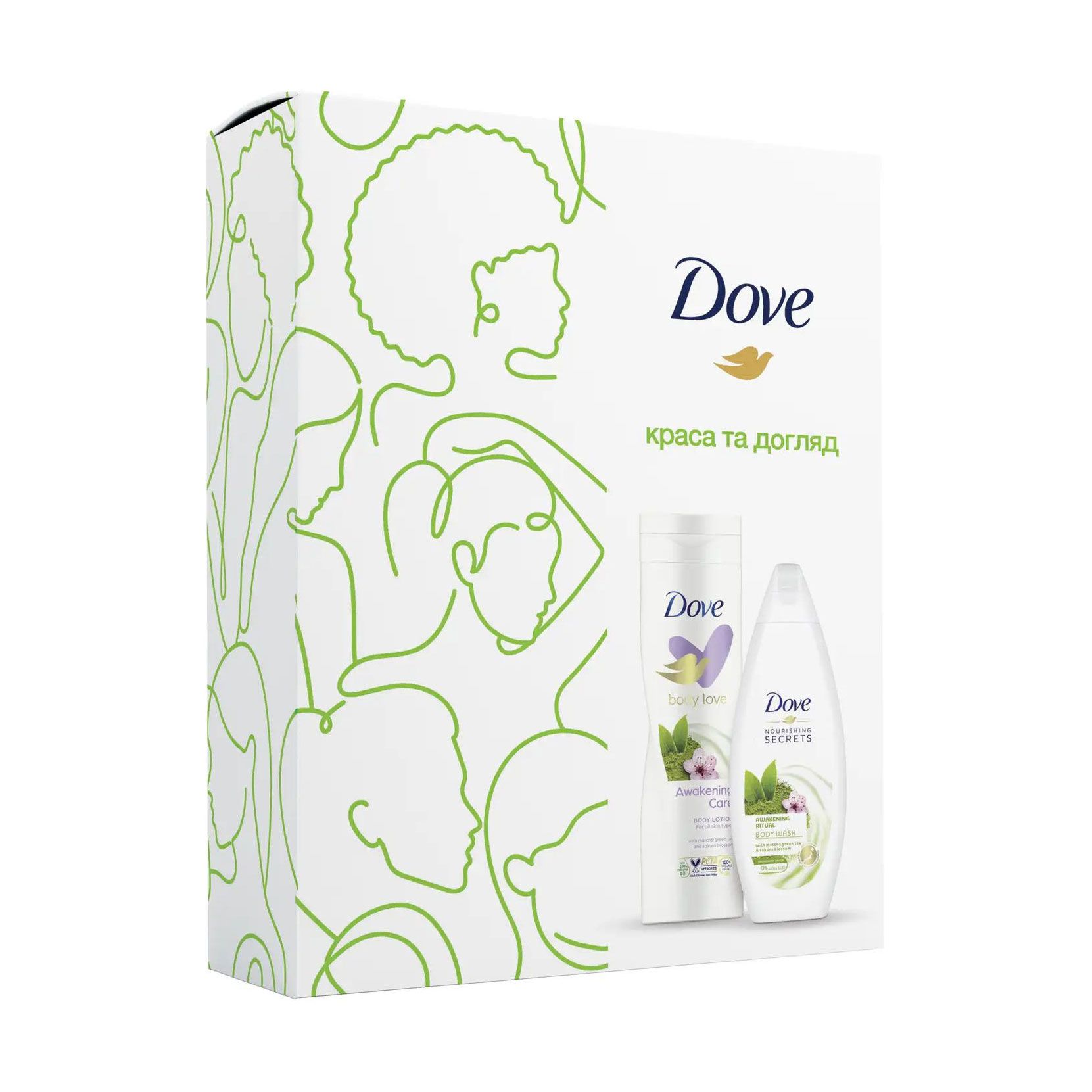 Набор для тела Dove Красота и уход (крем-гель для душа, 250 мл + лосьон ...