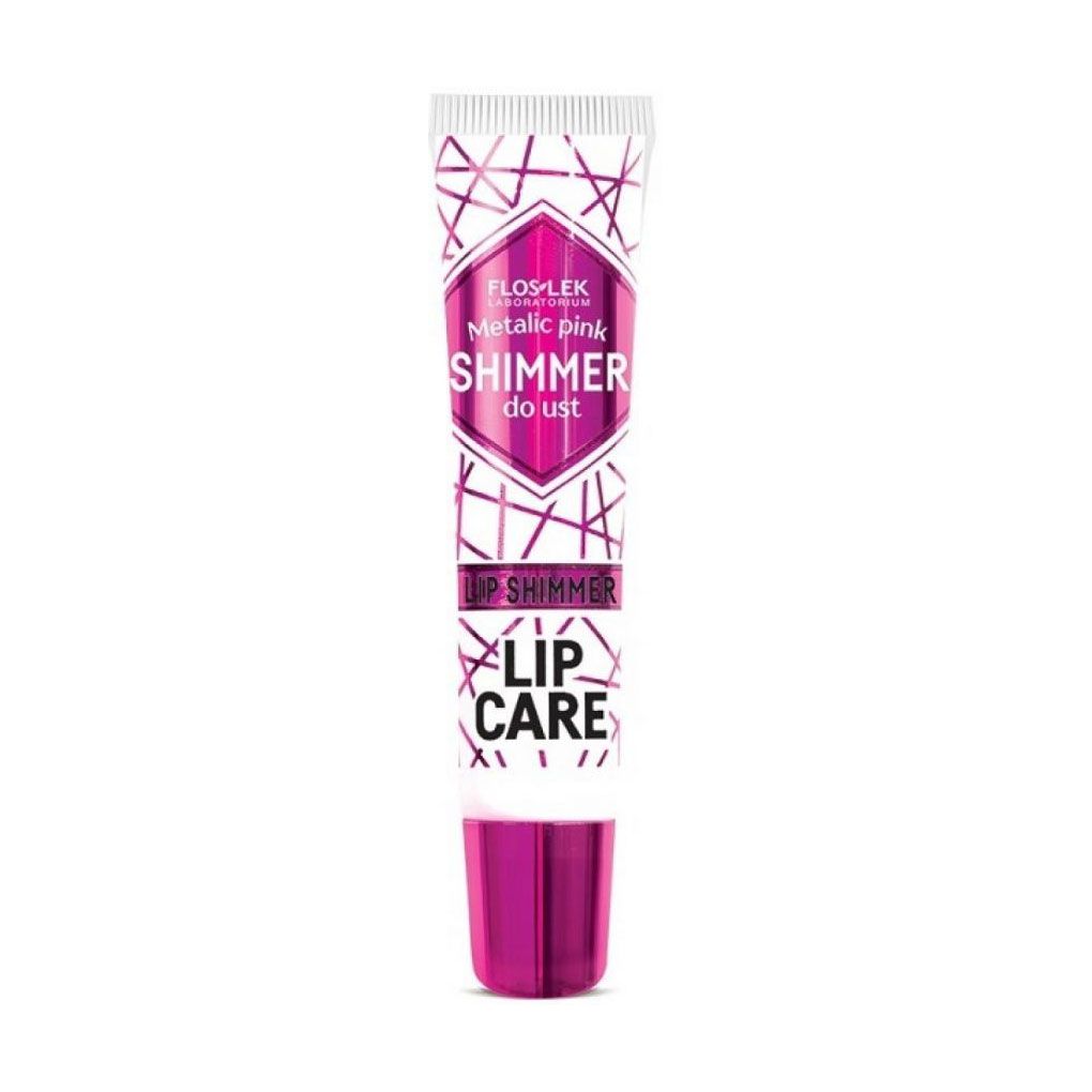 Бальзам для губ Floslek Lip Care Shimmer Metalic Pink с шиммером, 10 г ...