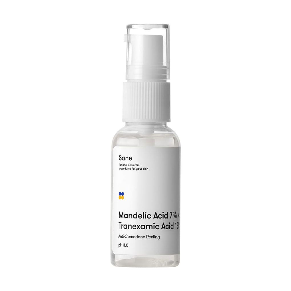 Пилинг для лица Sane Mandelic Acid 7% + Tranexamic Acid 1% с миндальной ...