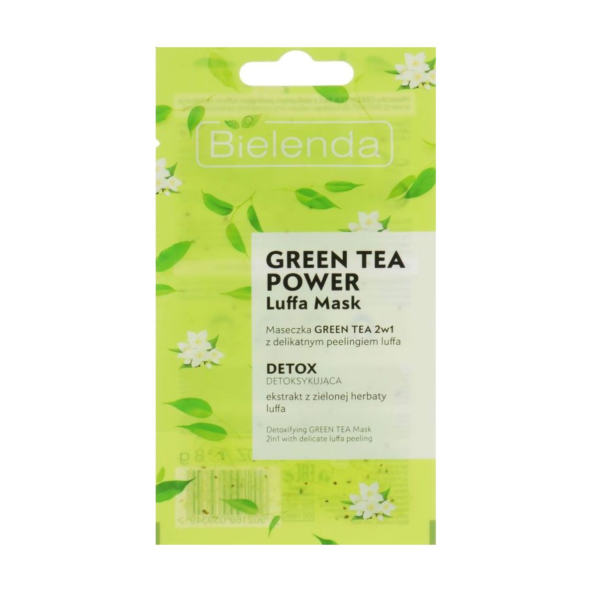 Детокс-маска для лица с пилингом 2в1 Bielenda Green Tea Power Luffa ...