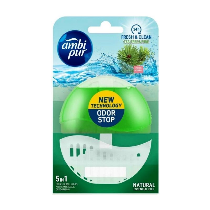 Гелевий туалетний блок Ambi Pur Fresh & Clean Чайне дерево та сосна, 55 ...