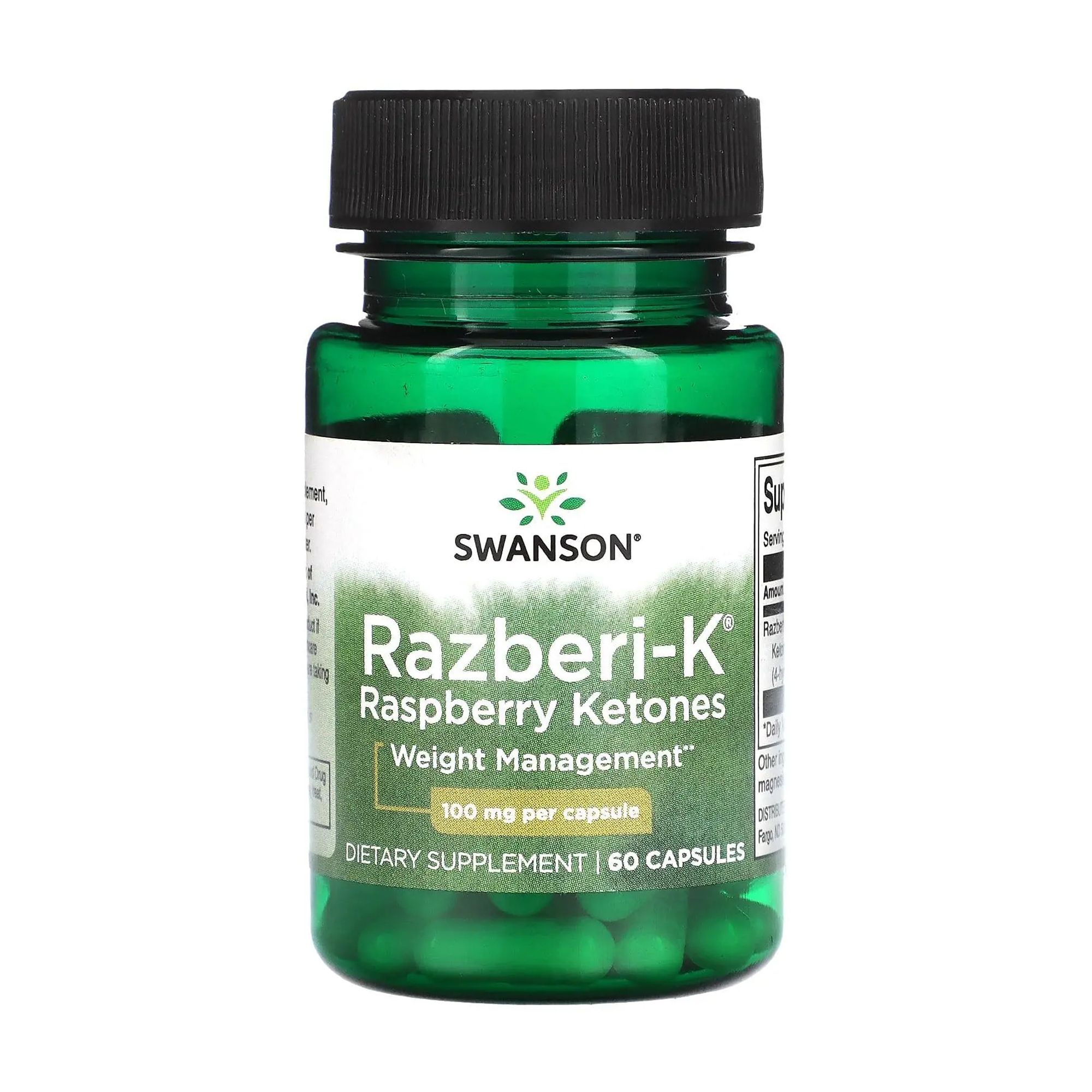 Дієтична добавка в капсулах Swanson Razberi-K Raspberry Ketones ...