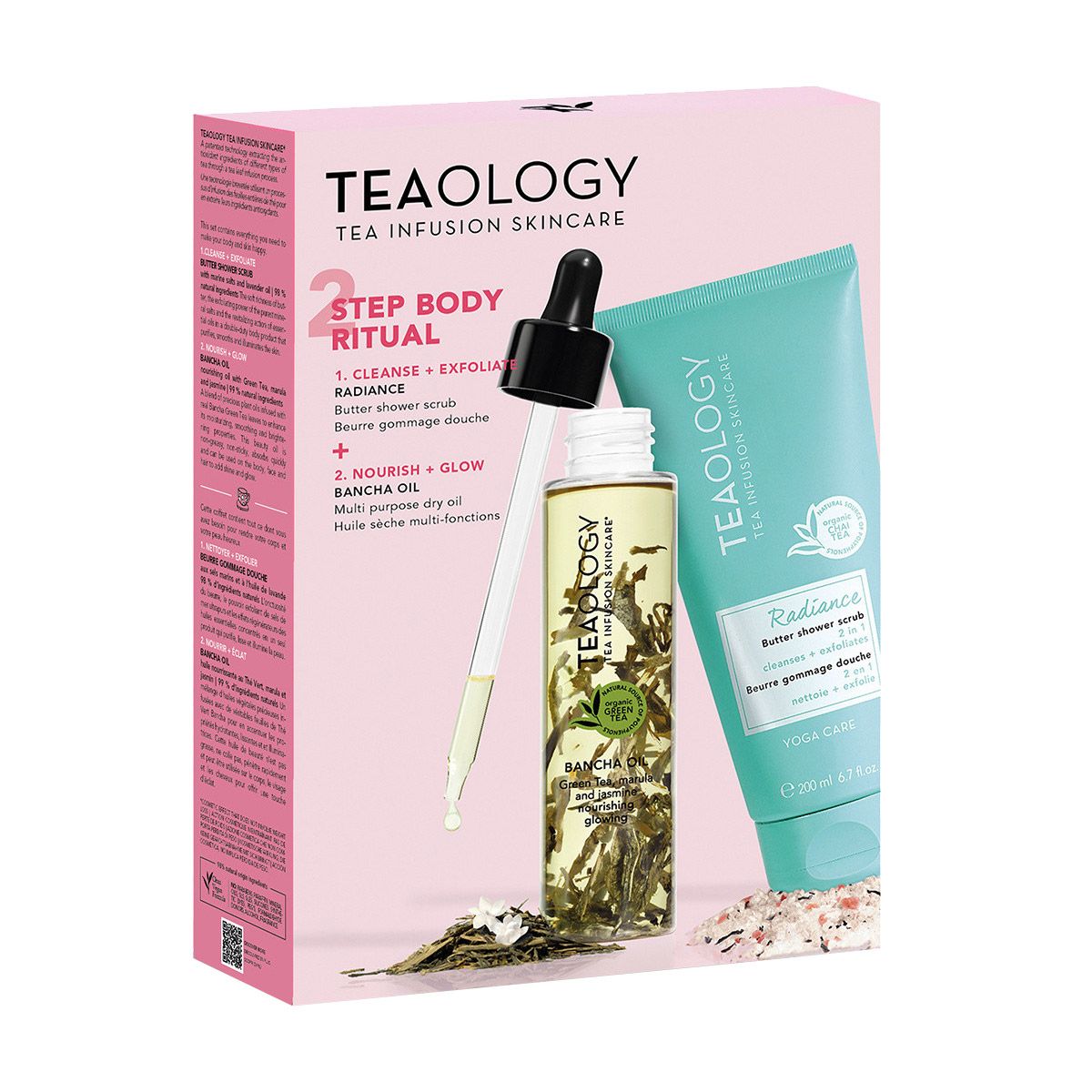 Набор для тела Teaology Bancha Oil Ritual (скраб, 200 мл + масло, 100 ...