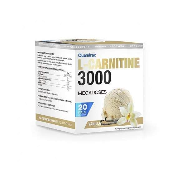 Жиросжигатель для спорта Quamtrax L-Carnitine 3000 20 х 25 ml Vanilla ...