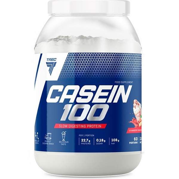 Протеин Trec Nutrition Casein 100 1800 g /60 servings/ Strawberry ...