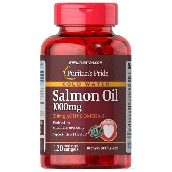 Жир лосося Puritan's Pride Salmon Oil 1000 mg 120 Softgels (863035 ...