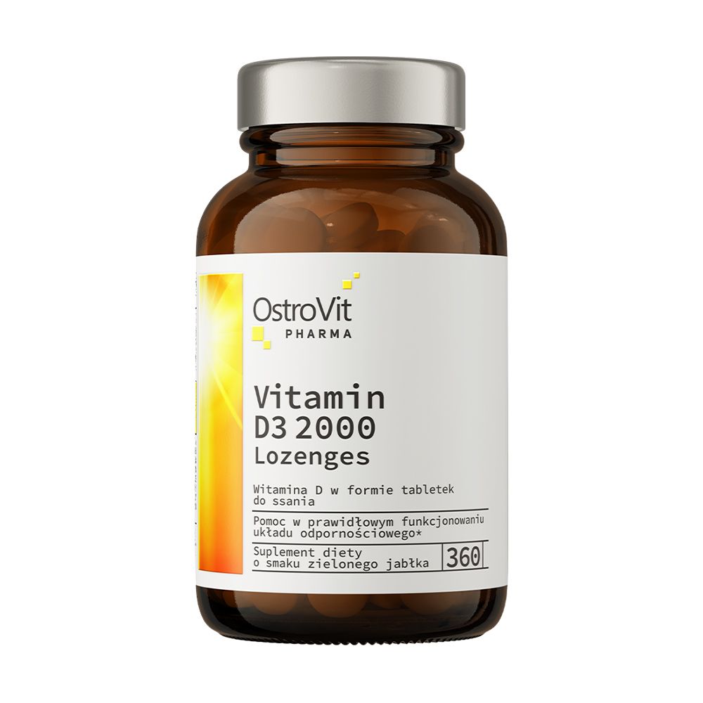 Витамины OstroVit Pharma Vitamin D3 2000 со вкусом зеленого яблока, 360 ...