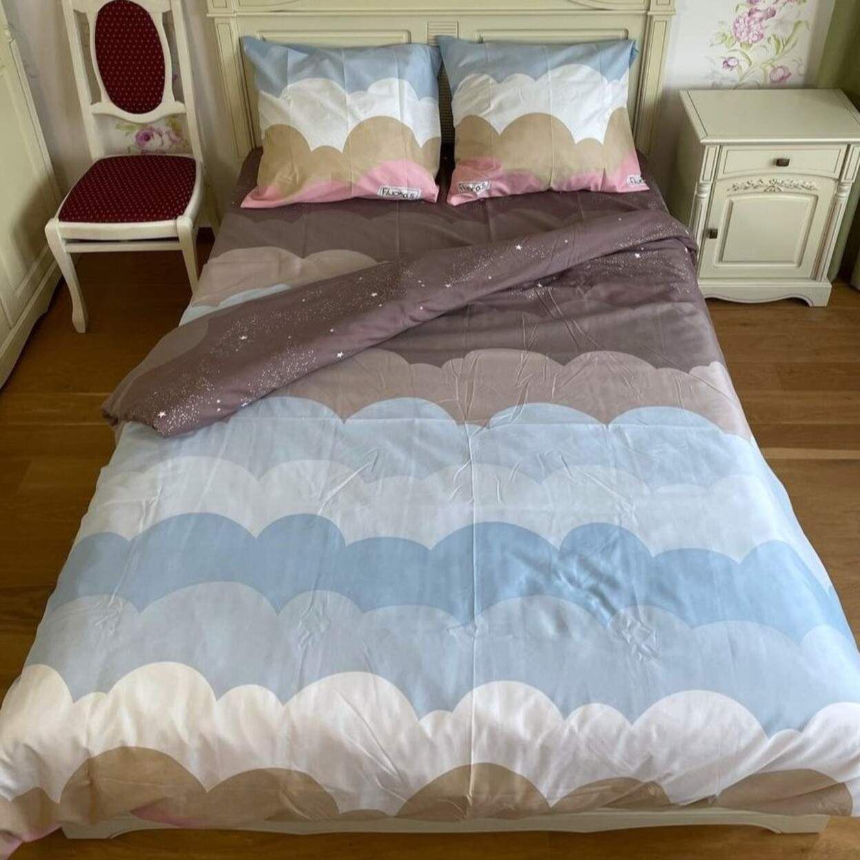 Комплект постельного белья двуспальный евро Бязь Полиэстер Ananasko ...