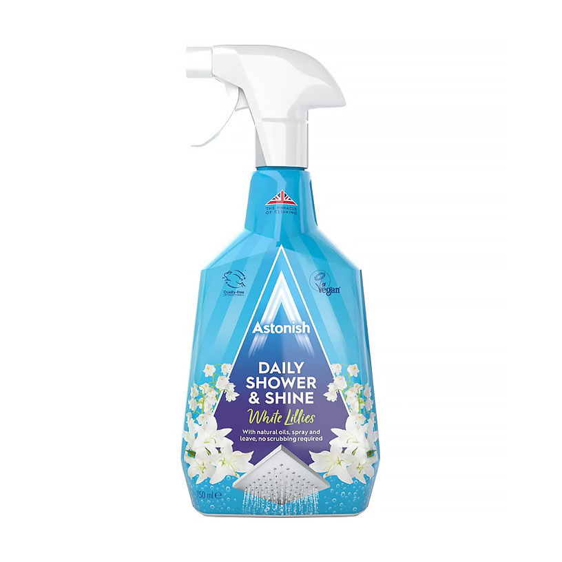 Юлія Засіб для чищення душових кабін Astonish Daily Shower Shine Білі лілії, 750 мл photo