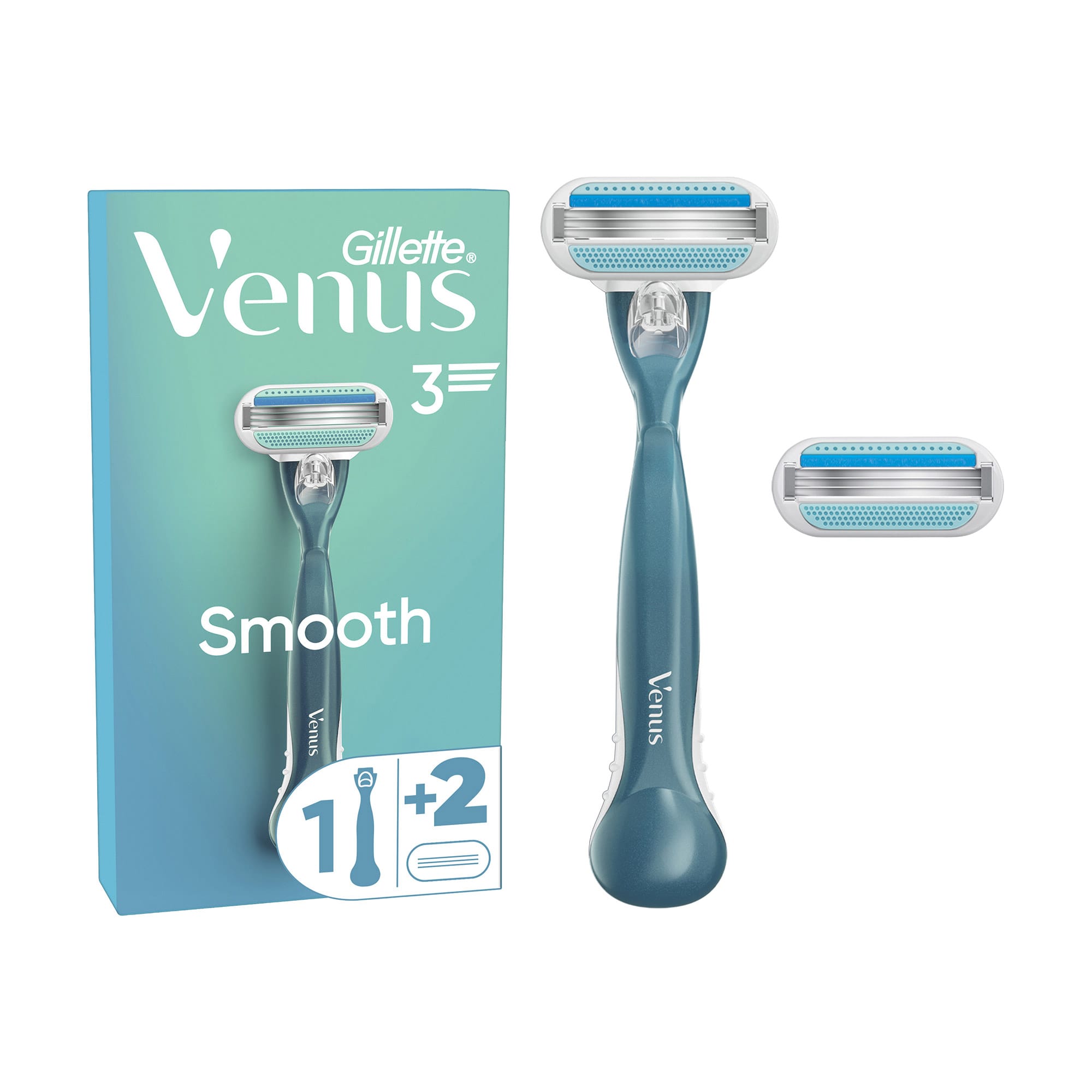 Людмила Станок для бритья женский (бритва) Gillette Venus с 2 сменными картриджами photo