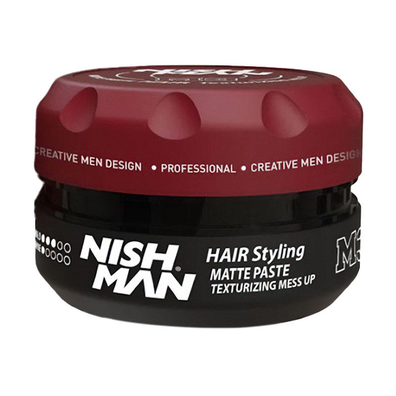 Тетяна П. Мужская матовая паста для укладки волос Nishman Hair Styling Matte Paste Texturizing Mess Up M3, 30 мл photo