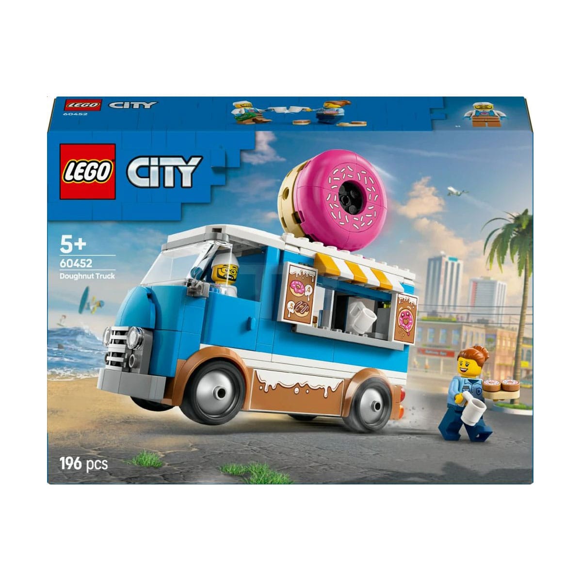 ちぃ Конструктор LEGO City Грузовик с пончиками, 196 деталей, от 5 лет