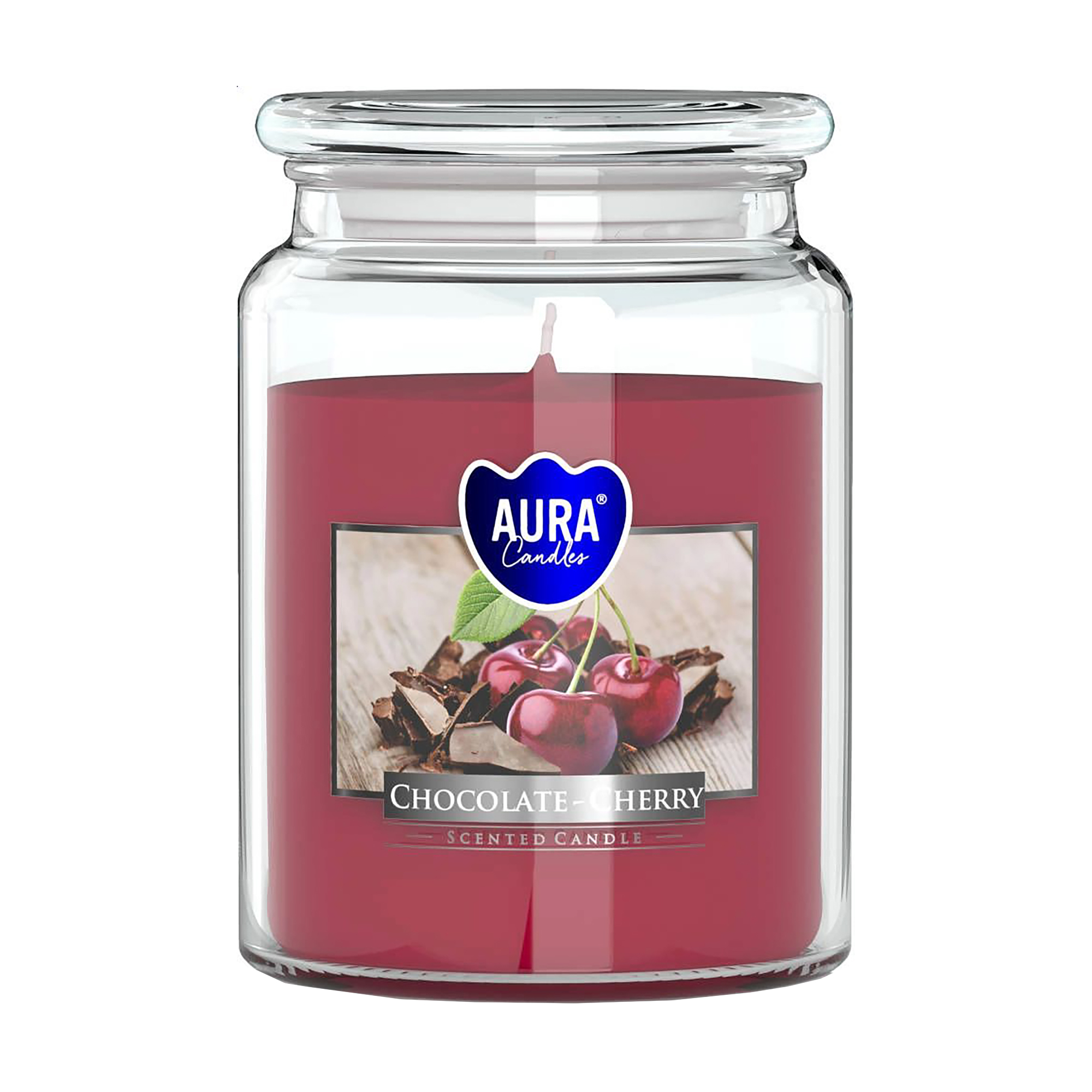Мирослава Г. Ароматическая свеча в банке Bispol Scented Candle Aura Chocolate-Cherry, 500 г (snd99-104) photo