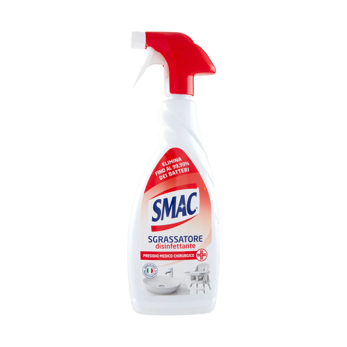 Ксенія Спрей для чищення та дезінфекції поверхонь SMAC Sgrassatore Disinfettante, 650 мл photo