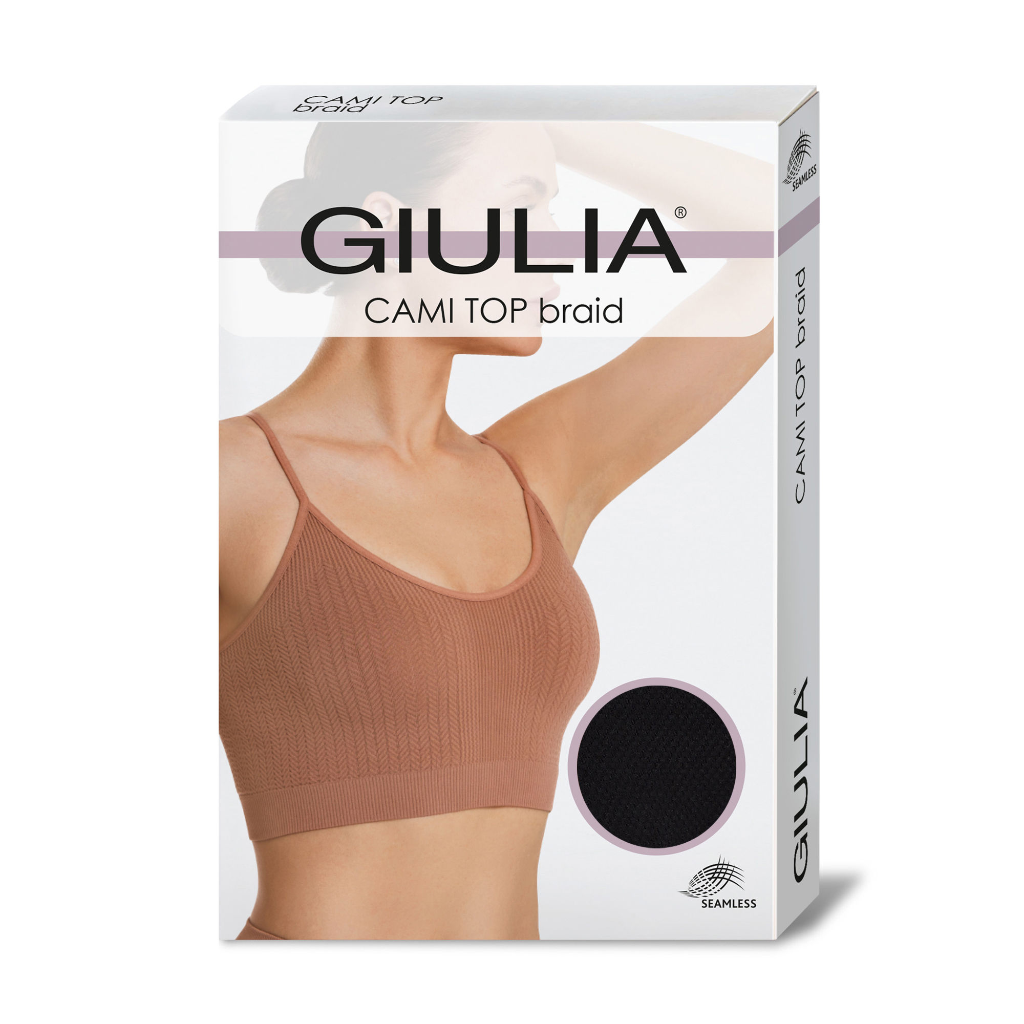 Вікторія Ц. Безшовний топ жіночий Giulia Cami Top Grain на тонких бретелях photo
