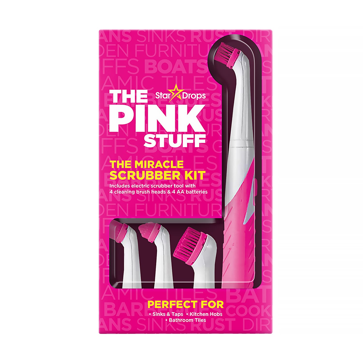 Щітка для прибирання The Pink Stuff The Miracle Scrubber Kit, 4