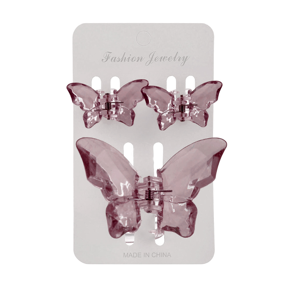 Настя Набор заколок-крабов для волос Chacott Hair Clip Set Crystal, Brown, 3 шт photo