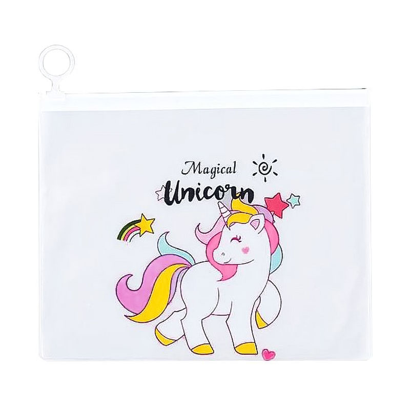 Ірина Н. Косметичка Cosmo Shop Magical Unicorn, 21*16.8 см, застежка zip-lock, прозрачная молочная, 1 шт (CS1160) photo