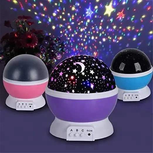 Ирина К. Светильник дестский проектор Starmaster / Воздушный шар звездное небо луна  / Детская лампа-ночник (1348972) photo