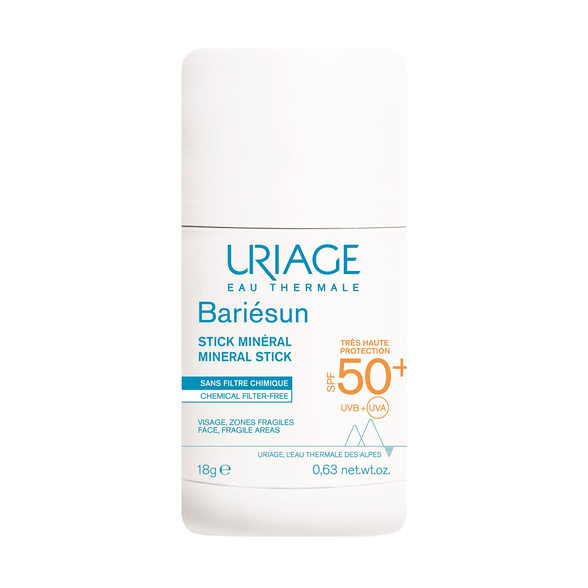 Марина Невидимый стик для лица и тела для уязвимых зон Uriage Bariesun Mineral Stick SPF 50+, 18 г photo