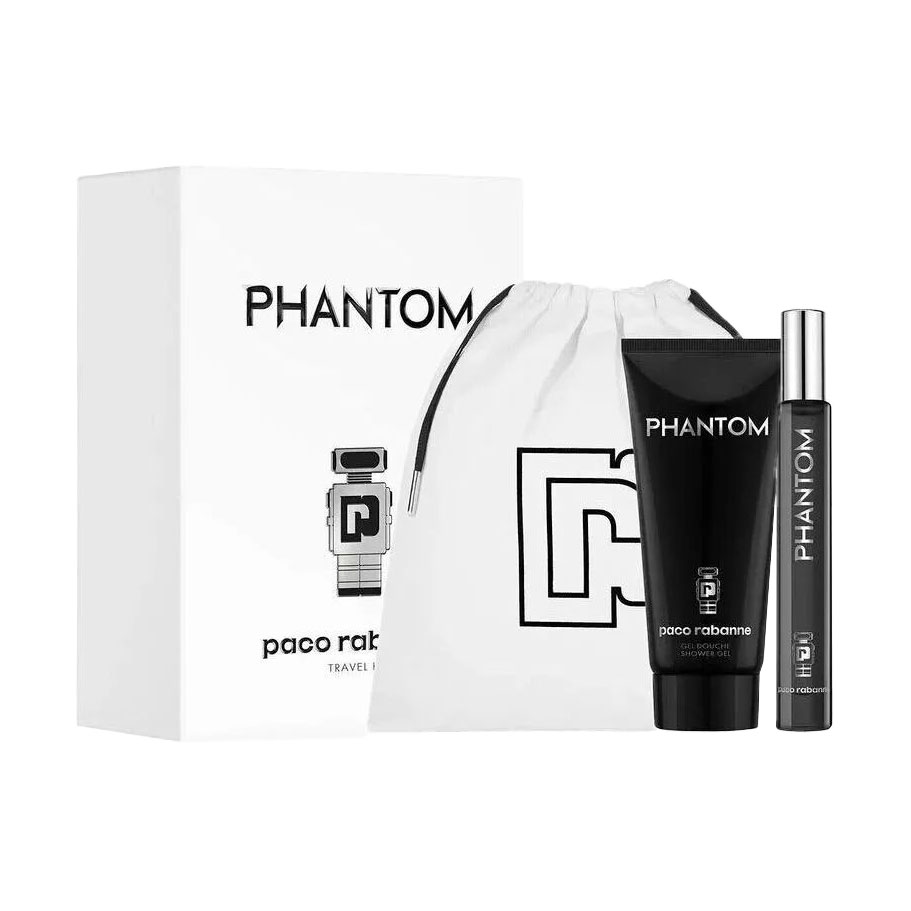 Наталія Парфумований набір чоловічий Rabanne Phantom (туалетна вода, 10 мл + гель для душу, 75 мл + мішечок) photo