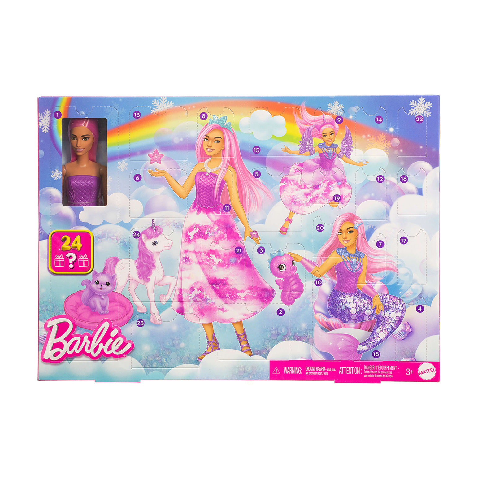 Світлана Т. Адвент-календарь Barbie Фантастическая трансформация, от 3 лет, 24 предмета (JFL66) photo