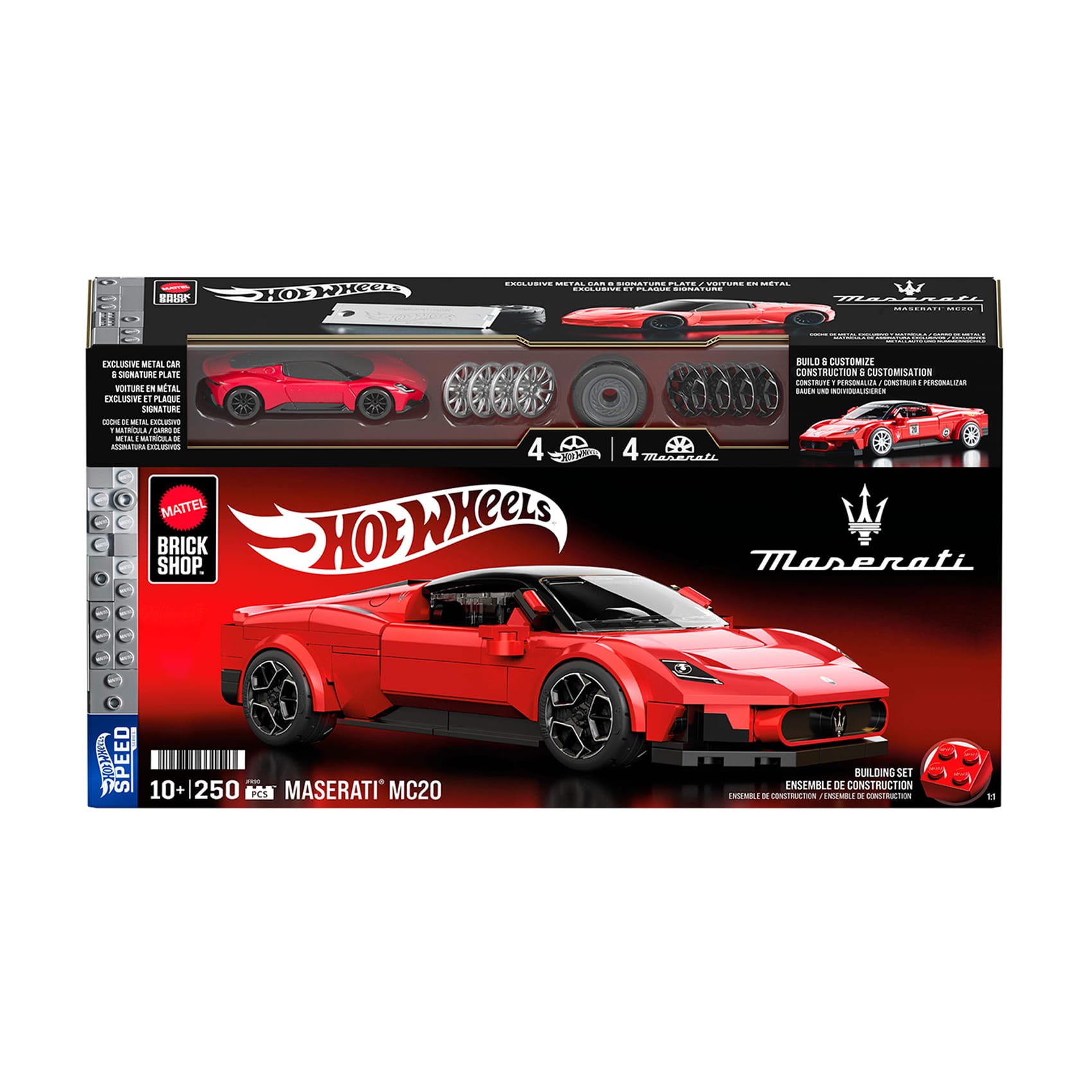 Коллекционная машинка-конструктор Hot Wheels Brick Shop Speed