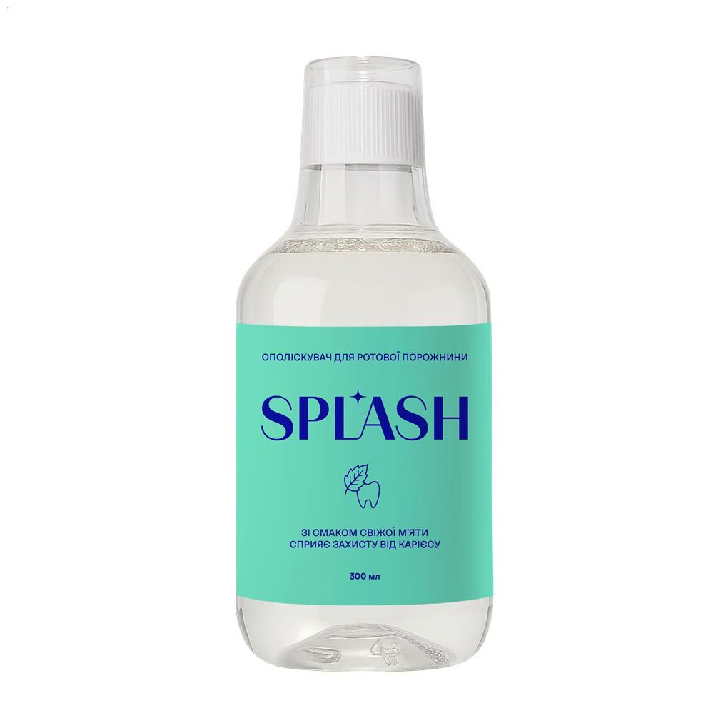 Анастасія П. Ополаскиватель для полости рта Splash со вкусом свежей мяты, 300 мл photo