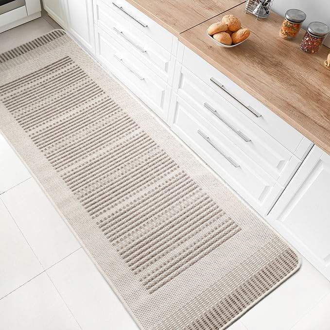 Прорезиненный ковер на кухню Kitchen 19245101 67х200 см кремовый ...