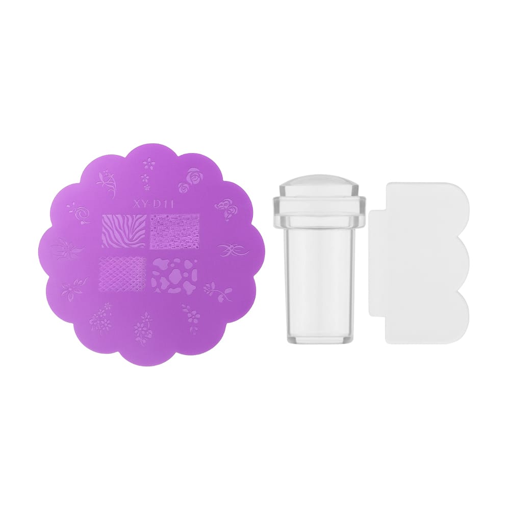 Надежда Набор для стемпинга Nails Molekula Professional Stamping Kit Small (пластина трафарет, 1 шт + штамп, 1 шт + скребок, 1 шт) photo