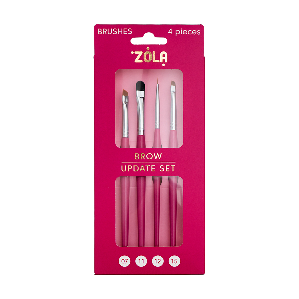 Набір пензликів для брів Zola Brow Update Set, 4 шт — купити на