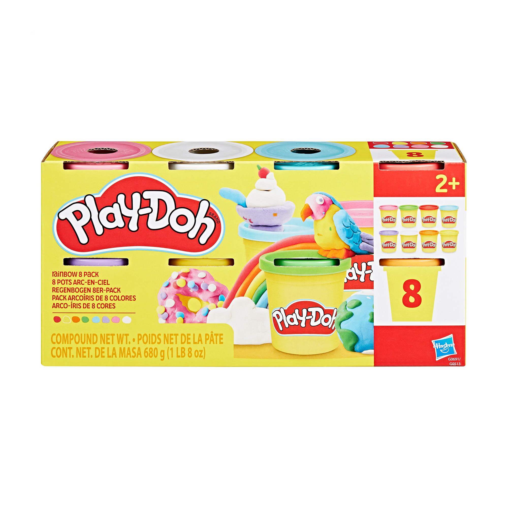 Марія Детский набор пластилина для творчества Play-Doh Rainbow Colours, от 2 лет, 8 шт (G0691) photo