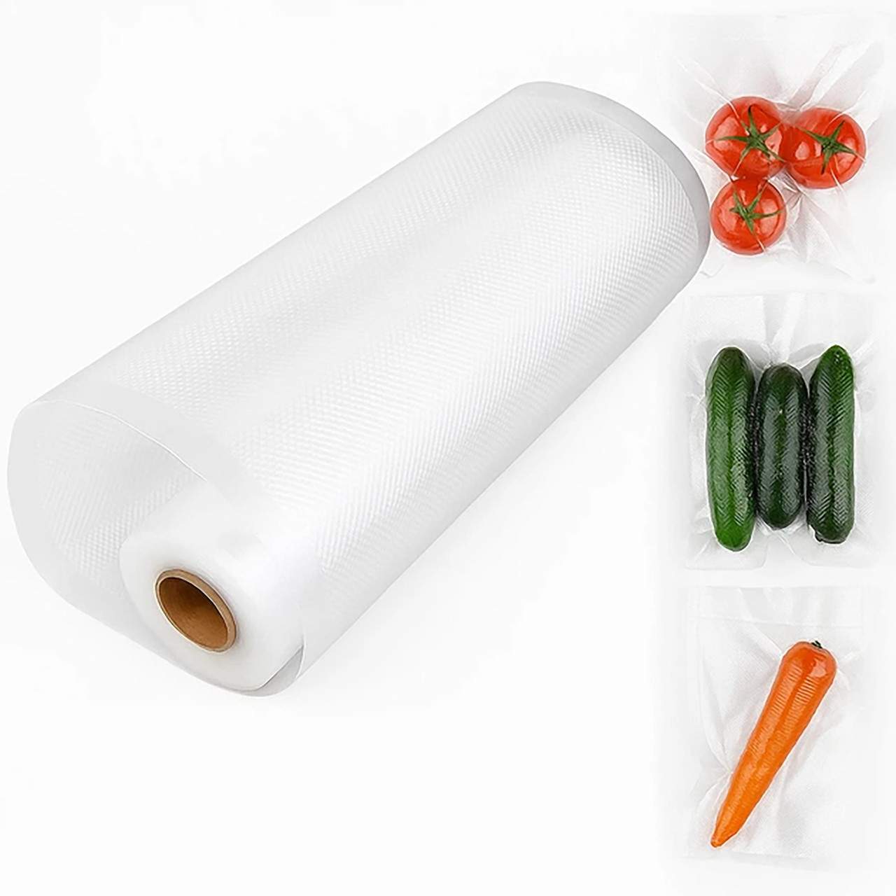Христина Вакуумные пакеты для вакуумного упаковщика пищевых продуктов, рулон 20 х 500 см Прозрачный 87992 (1644367) photo