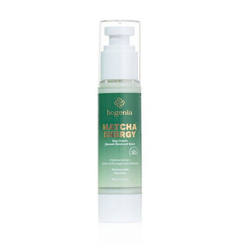Анастасія Дневной защитный крем для лица Bogenia Matcha Energy Day Cream, SPF 30, с матчей, 50 мл photo
