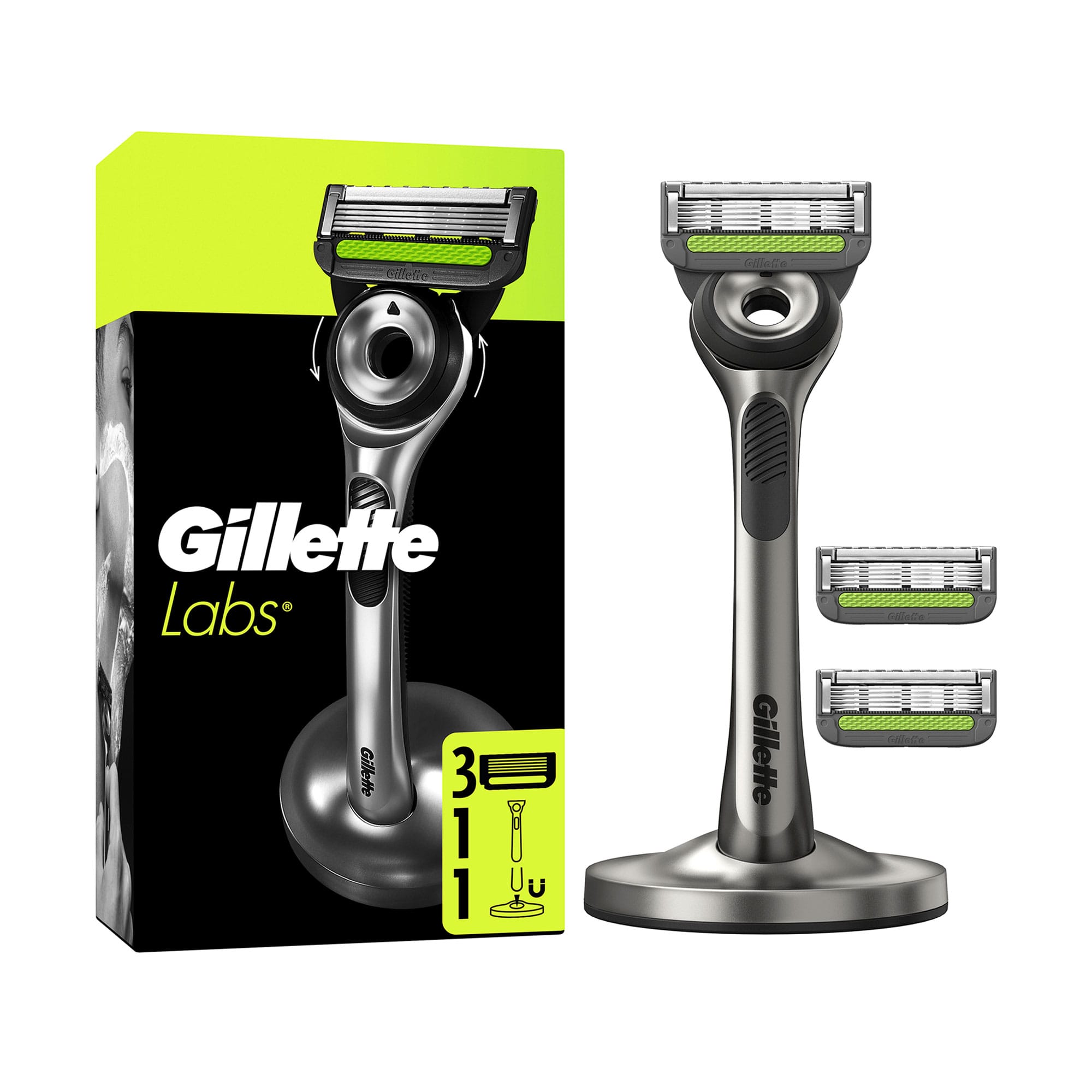 Олег Станок для бритья мужской с 3 сменными картриджами Gillette Labs photo