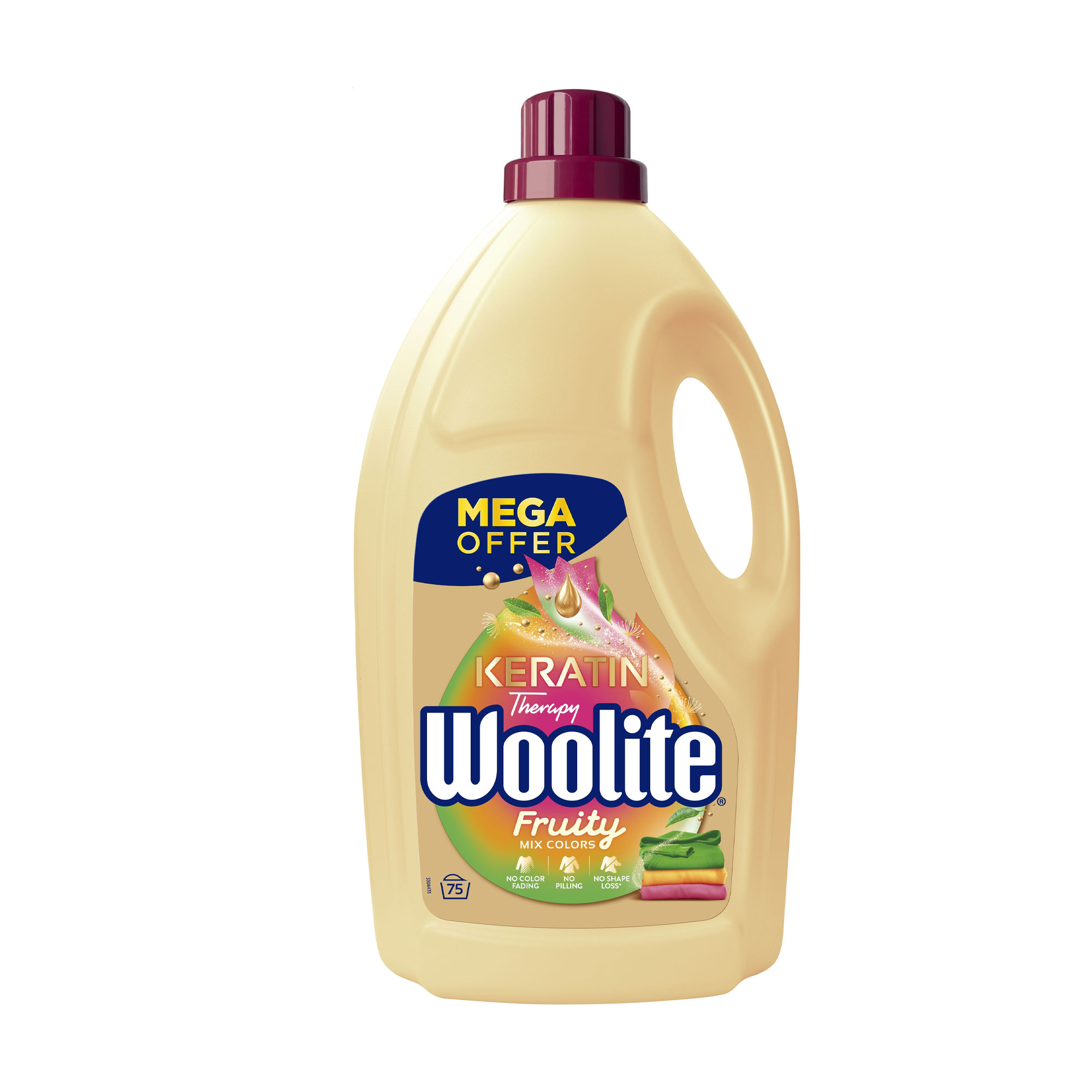 Катерина Жидкое стиральное средство Woolite Fruity для цветных тканей, с усиленным ароматом, 75 стирок, 4.5 л photo