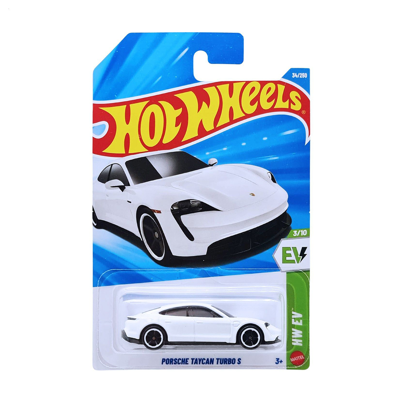 Базовий автомобіль Hot Wheels Porsche Taycan Turbo S білий, від 3