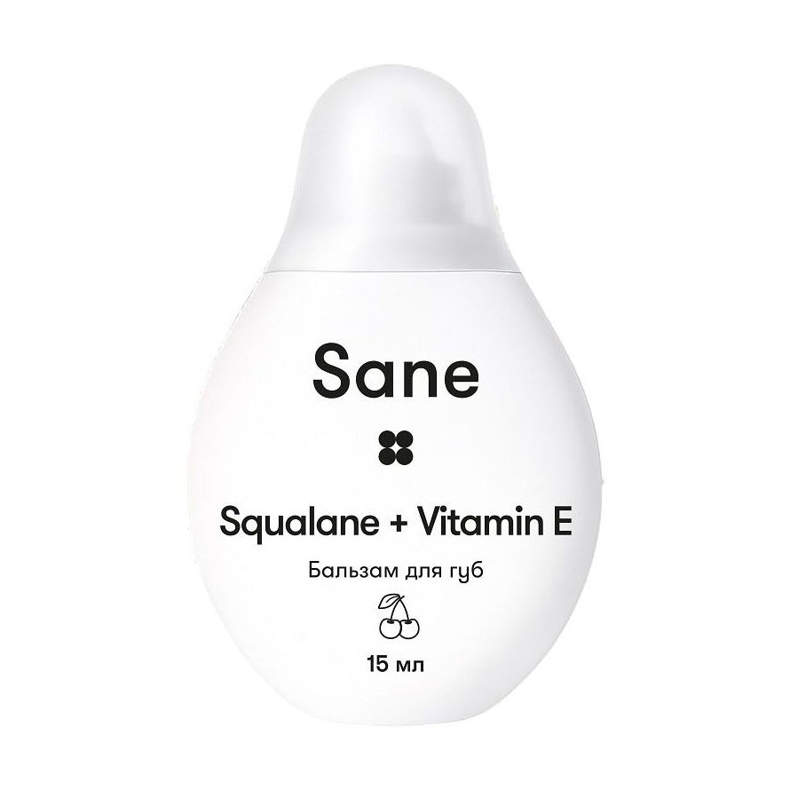 Тетяна Т. Бальзам для губ Sane Squalane + Vitamin E с ароматом вишни, 15 мл photo