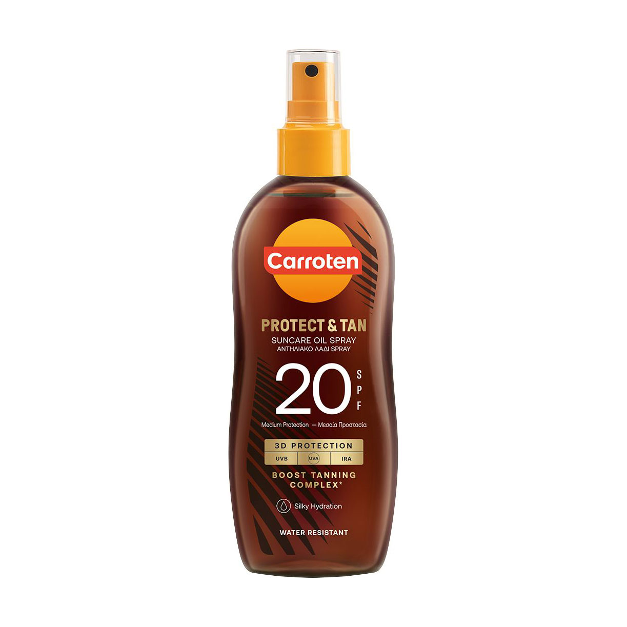 Поліна Солнцезащитное масло-спрей для интенсивного загара Carroten Protect & Tan Suncare Oil Spray, SPF 20, 150 мл photo