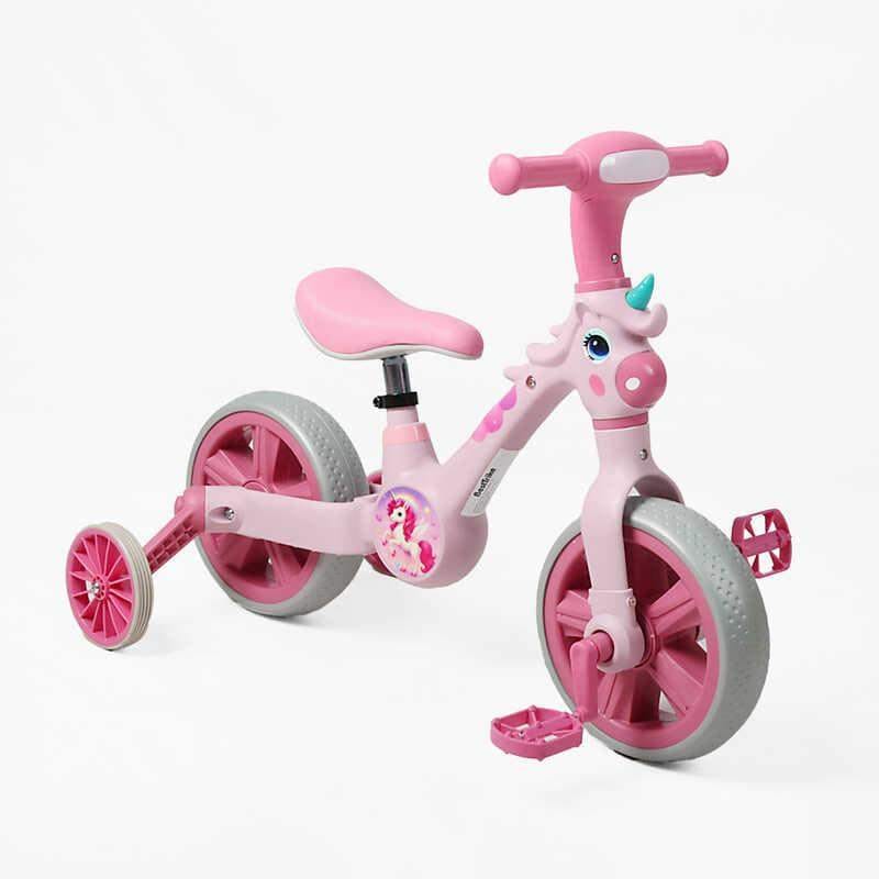 Маряна Велосипед-трансформер Best Trike з великими колесами 10'' музика підсвічування з'ємні педалі та бокові колеса для дітей (2043293) photo