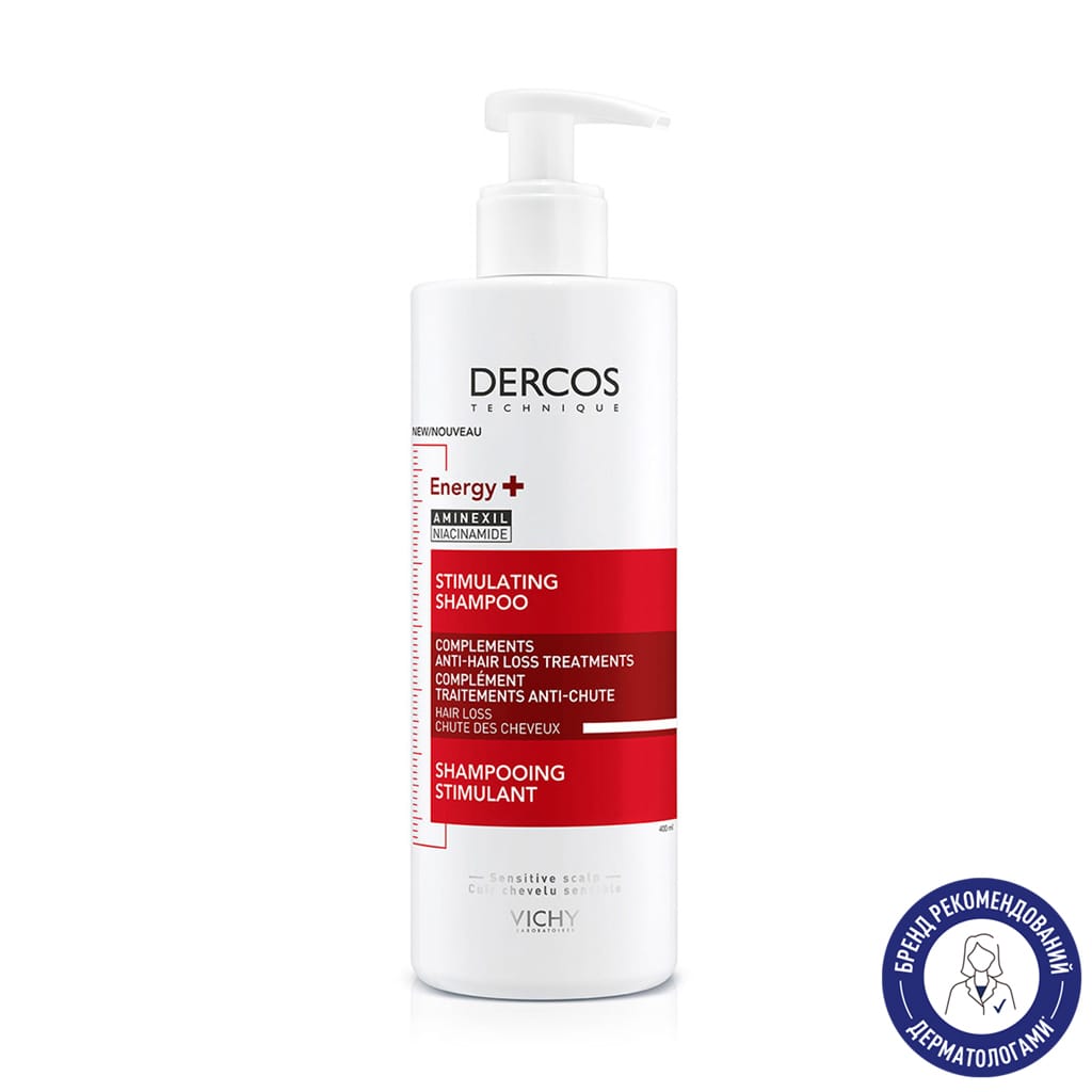 Тонизирующий шампунь для волос Vichy Dercos Energising Shampoo с