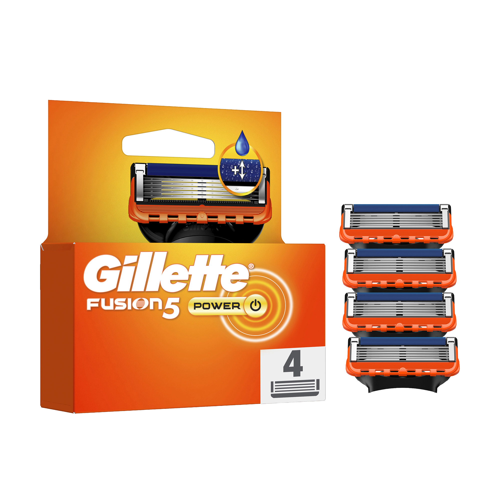 Сменные картриджи для бритья Gillette Fusion5 Power, мужские, 4 шт