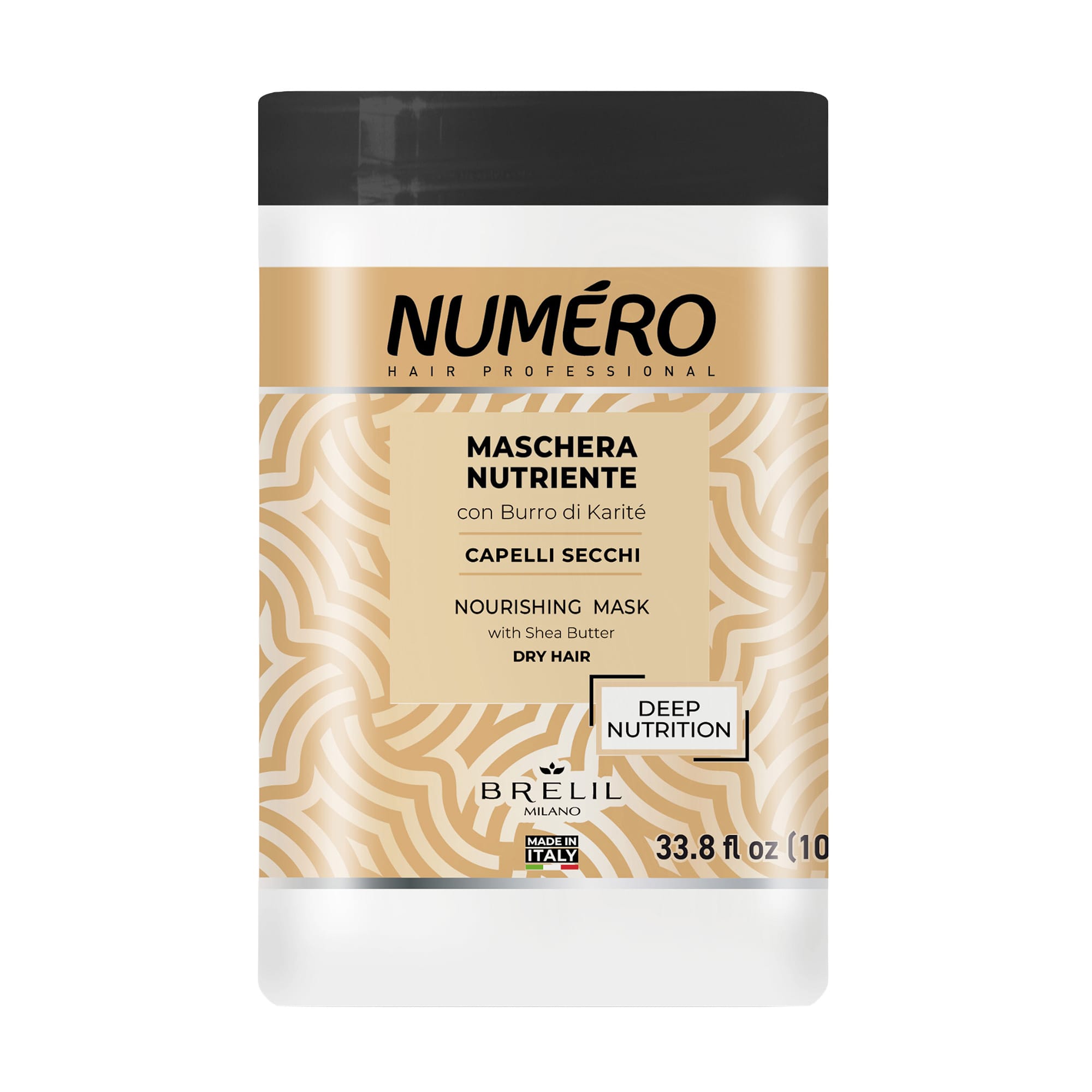 Лариса П. Питательная маска для волос Brelil Numero Nourishing Mask With Shea Butter с маслом карите, 1 л photo